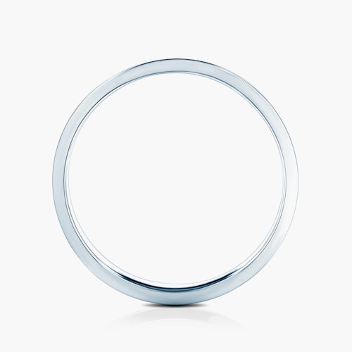 Obrączka partnerska Sign of Love®: białe złoto, diament, płaska, 4mm